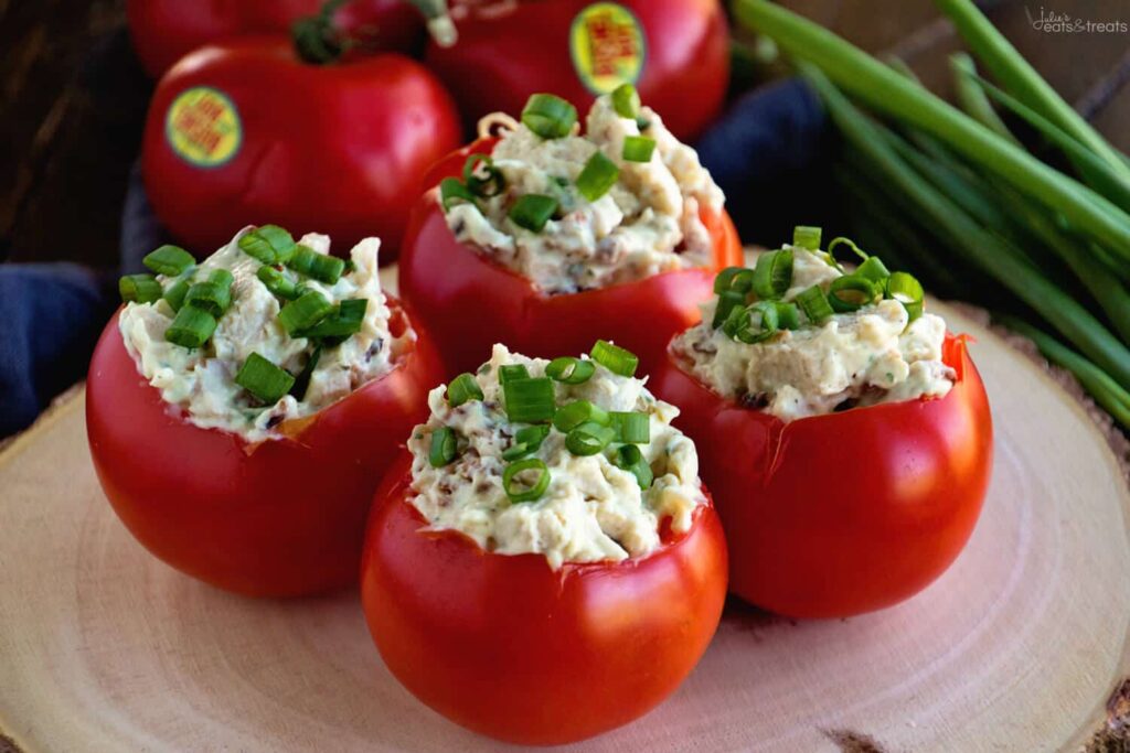 chicken salad stuffed tomatoes