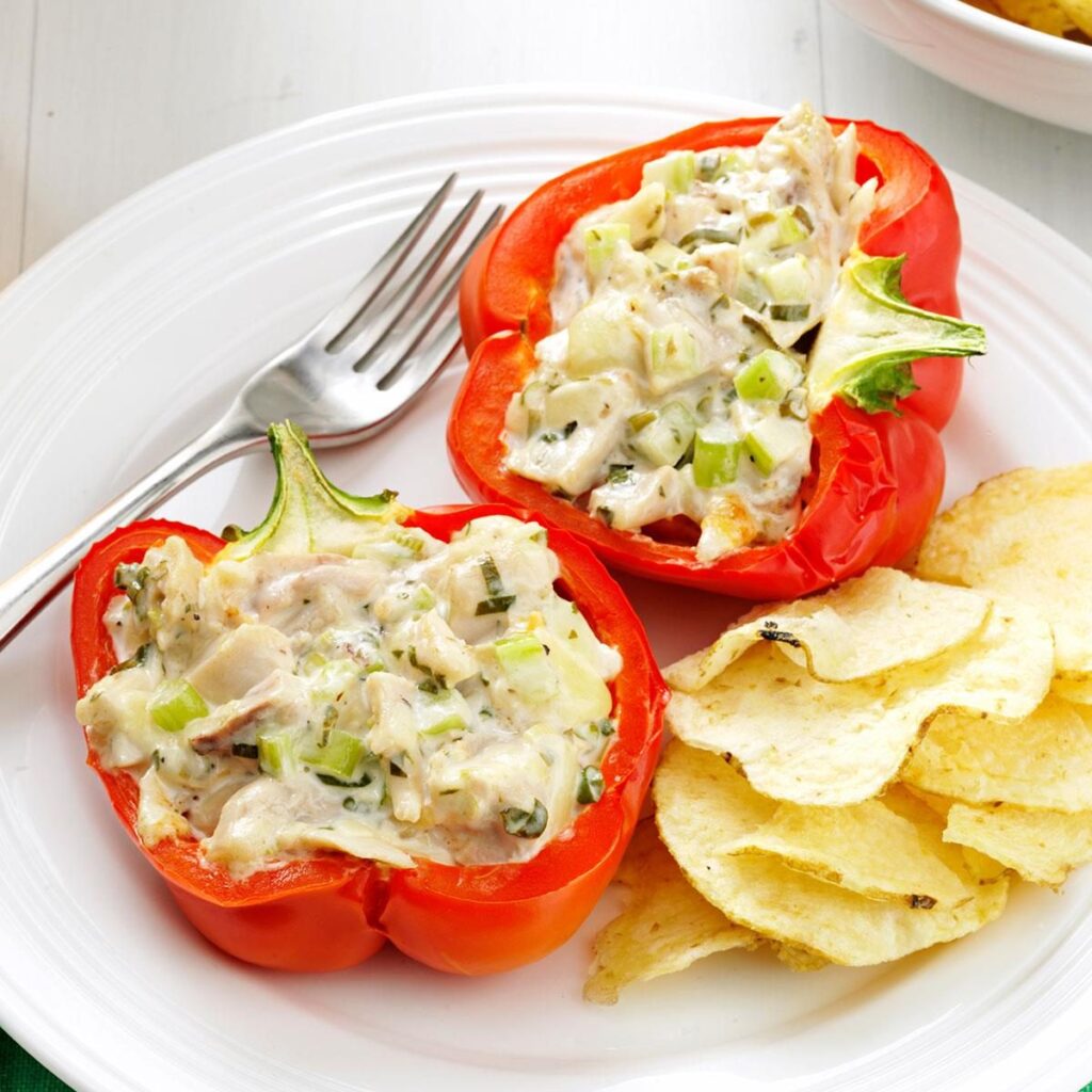 Chicken Salad Stuffed Peppers