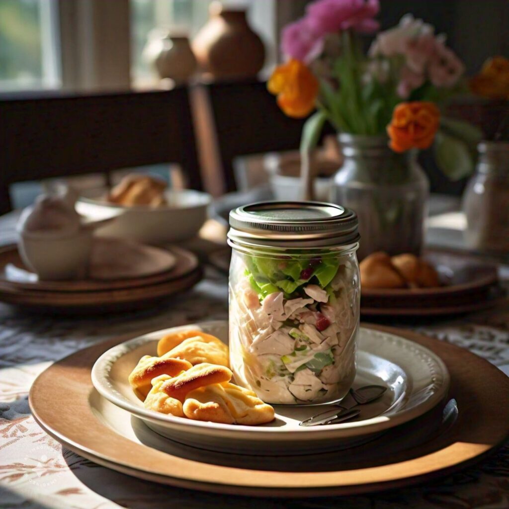  chicken salad in Mason Jar